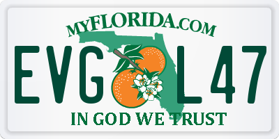 FL license plate EVGL47