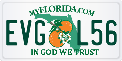 FL license plate EVGL56