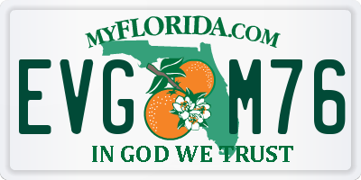 FL license plate EVGM76