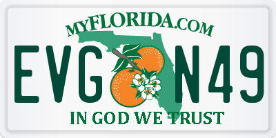 FL license plate EVGN49