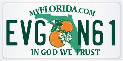 FL license plate EVGN61