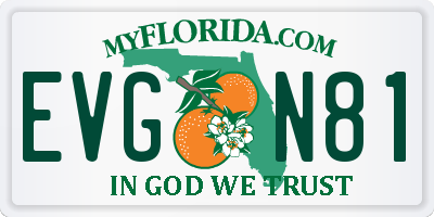FL license plate EVGN81
