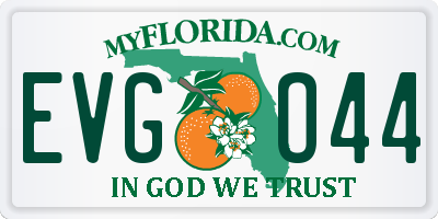 FL license plate EVGO44