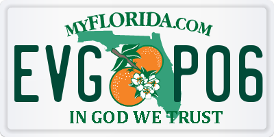 FL license plate EVGP06