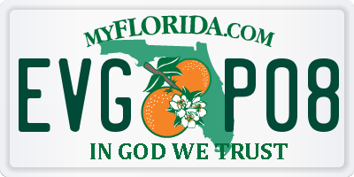 FL license plate EVGP08