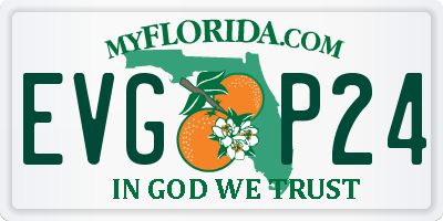 FL license plate EVGP24