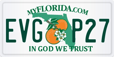 FL license plate EVGP27