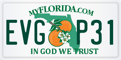 FL license plate EVGP31