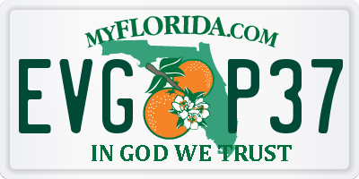 FL license plate EVGP37