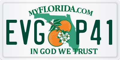 FL license plate EVGP41
