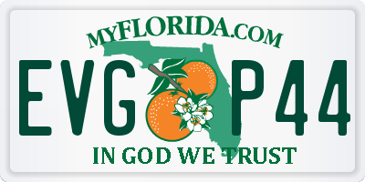 FL license plate EVGP44