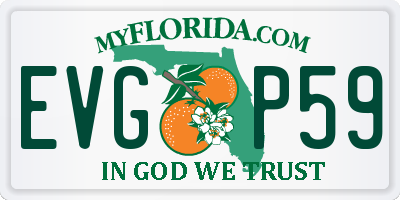FL license plate EVGP59