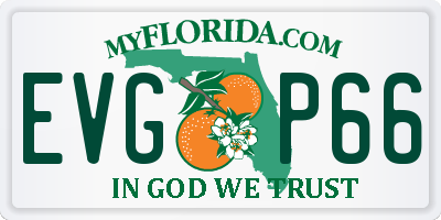 FL license plate EVGP66