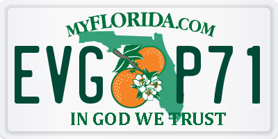 FL license plate EVGP71