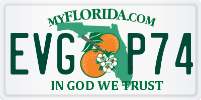 FL license plate EVGP74