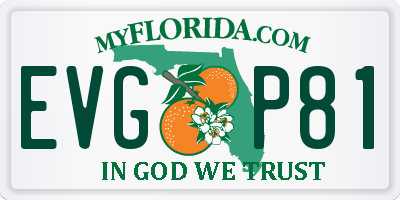 FL license plate EVGP81