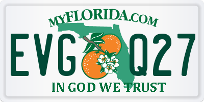 FL license plate EVGQ27