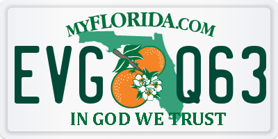 FL license plate EVGQ63