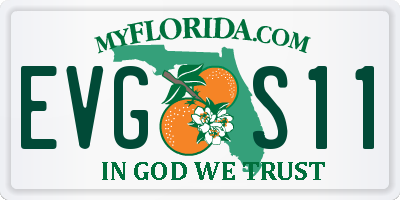 FL license plate EVGS11
