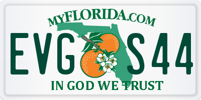 FL license plate EVGS44