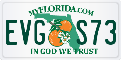 FL license plate EVGS73
