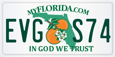 FL license plate EVGS74