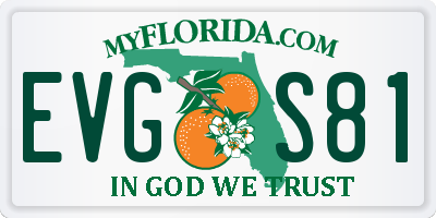 FL license plate EVGS81
