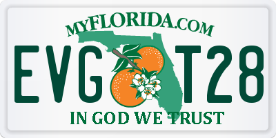 FL license plate EVGT28