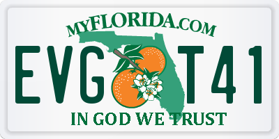 FL license plate EVGT41