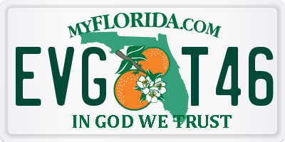 FL license plate EVGT46