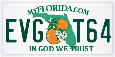 FL license plate EVGT64