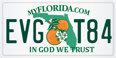 FL license plate EVGT84