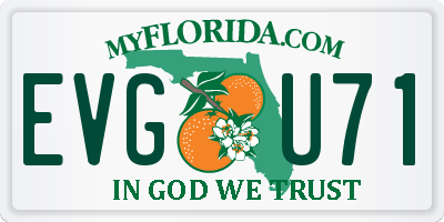 FL license plate EVGU71