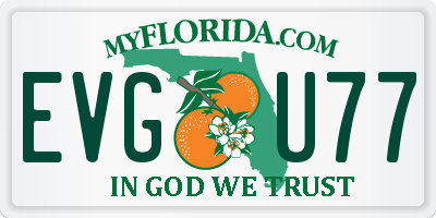 FL license plate EVGU77