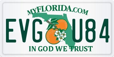FL license plate EVGU84
