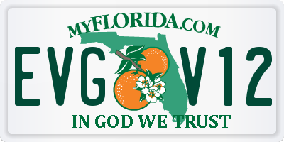 FL license plate EVGV12