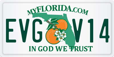 FL license plate EVGV14