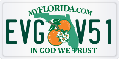 FL license plate EVGV51