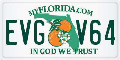FL license plate EVGV64