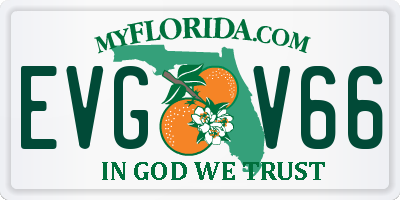 FL license plate EVGV66