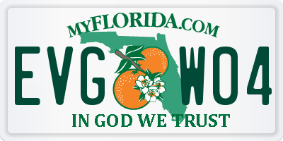 FL license plate EVGW04