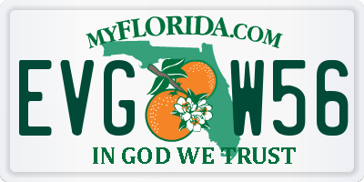 FL license plate EVGW56