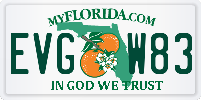 FL license plate EVGW83