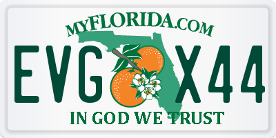 FL license plate EVGX44