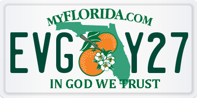 FL license plate EVGY27