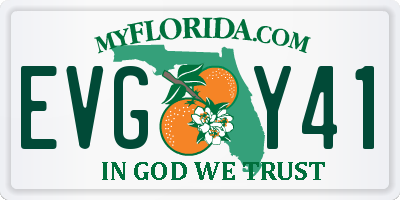FL license plate EVGY41