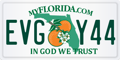 FL license plate EVGY44