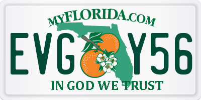 FL license plate EVGY56