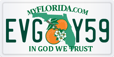 FL license plate EVGY59