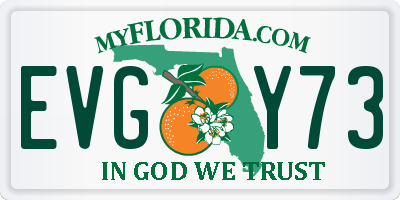 FL license plate EVGY73